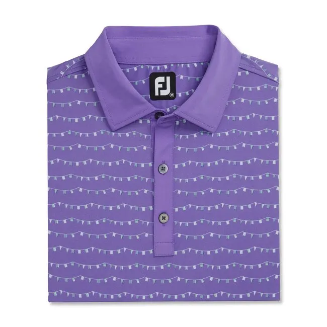 FootJoy Men's Flag Banner Print Lisle Self Collar