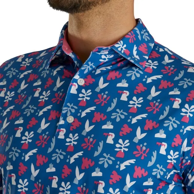 FootJoy Men's Jungle Leaves Lisle Self Collar