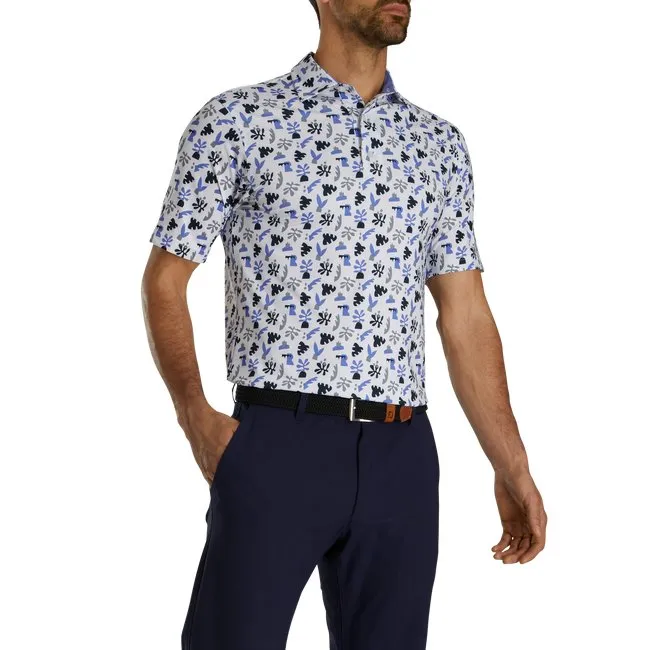FootJoy Men's Jungle Leaves Lisle Self Collar