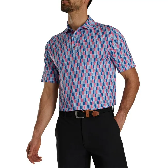 FootJoy Men's Painted Tile Lisle Self Collar