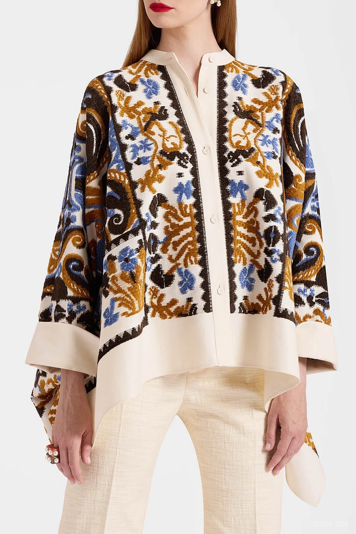 Foulard Jacket in Corsini Cream
