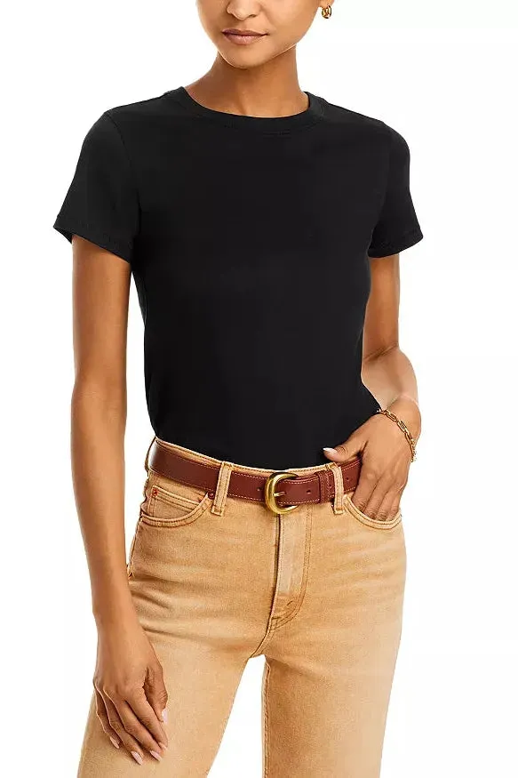 Frame - Fitted Crew Tee in Black
