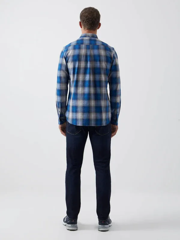 French Connection LS Check Shirt Blue