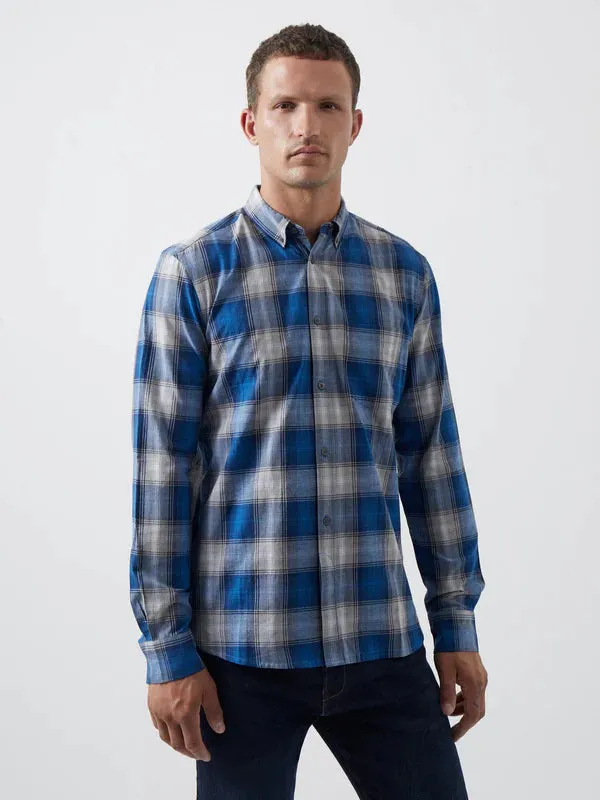 French Connection LS Check Shirt Blue
