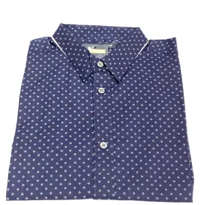 French Connection LS Micro Print Navy