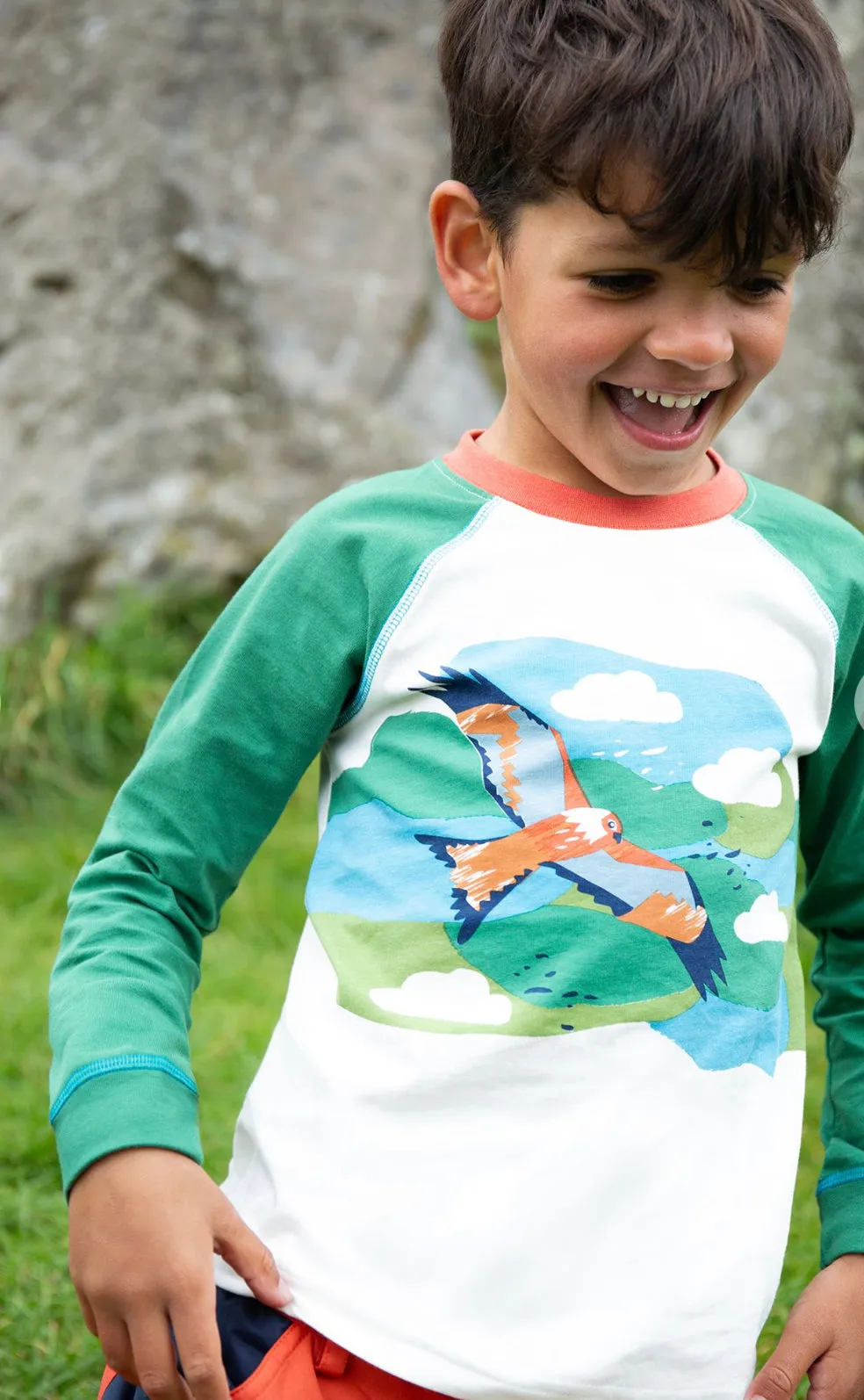 Frugi Aaran Raglan Top Birds Of Prey