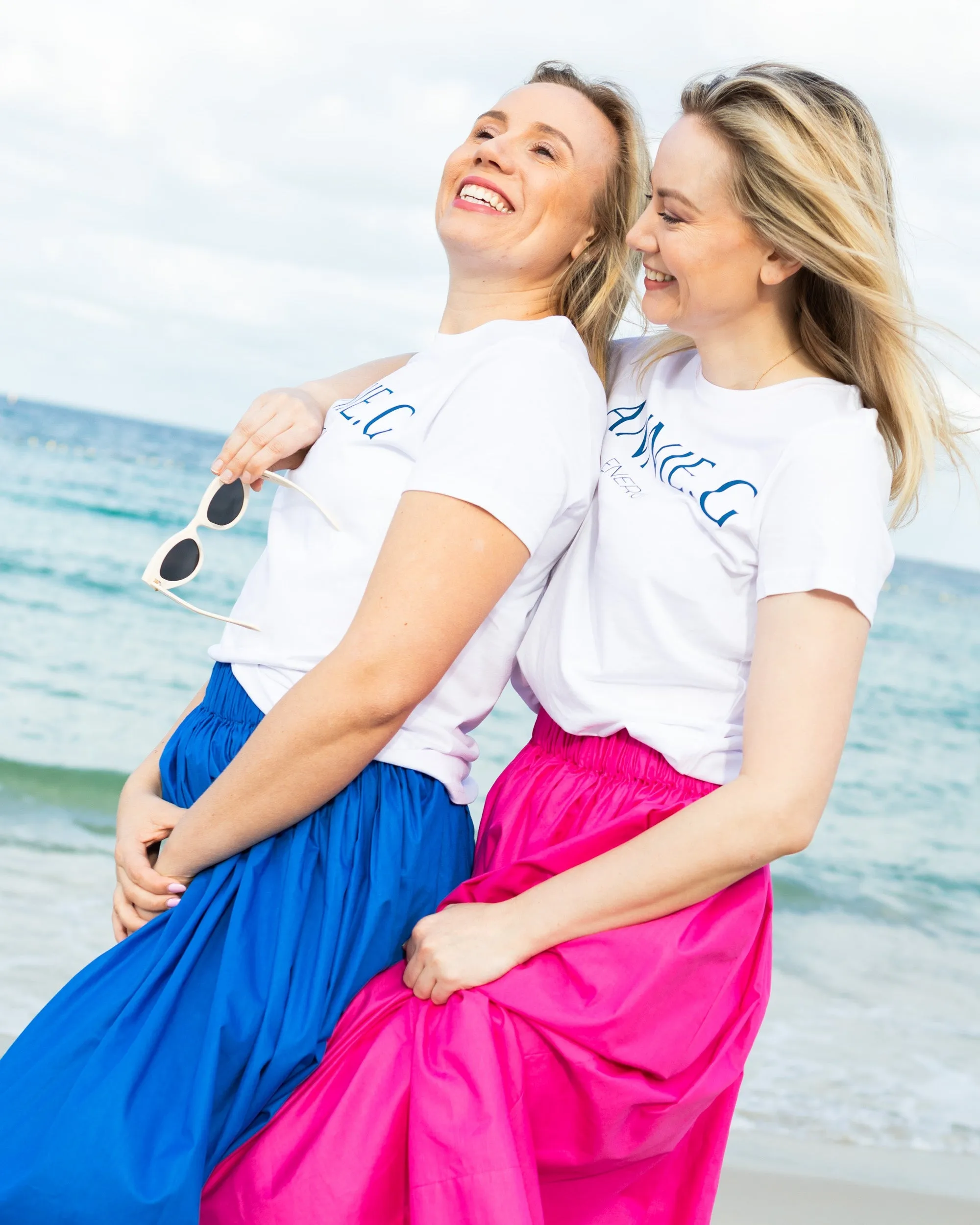 Gathered Waist Skirt - Hot Pink