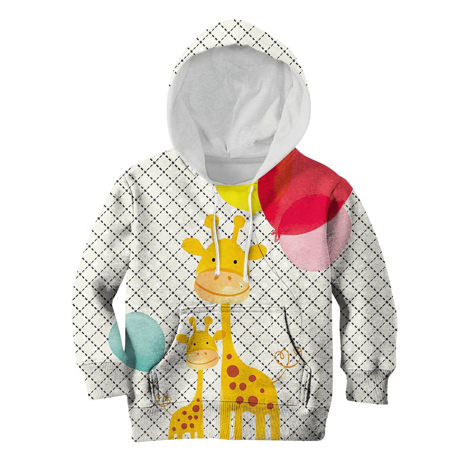 Giraffe with balloon Kid Custom Cosplay Hoodies Apparel