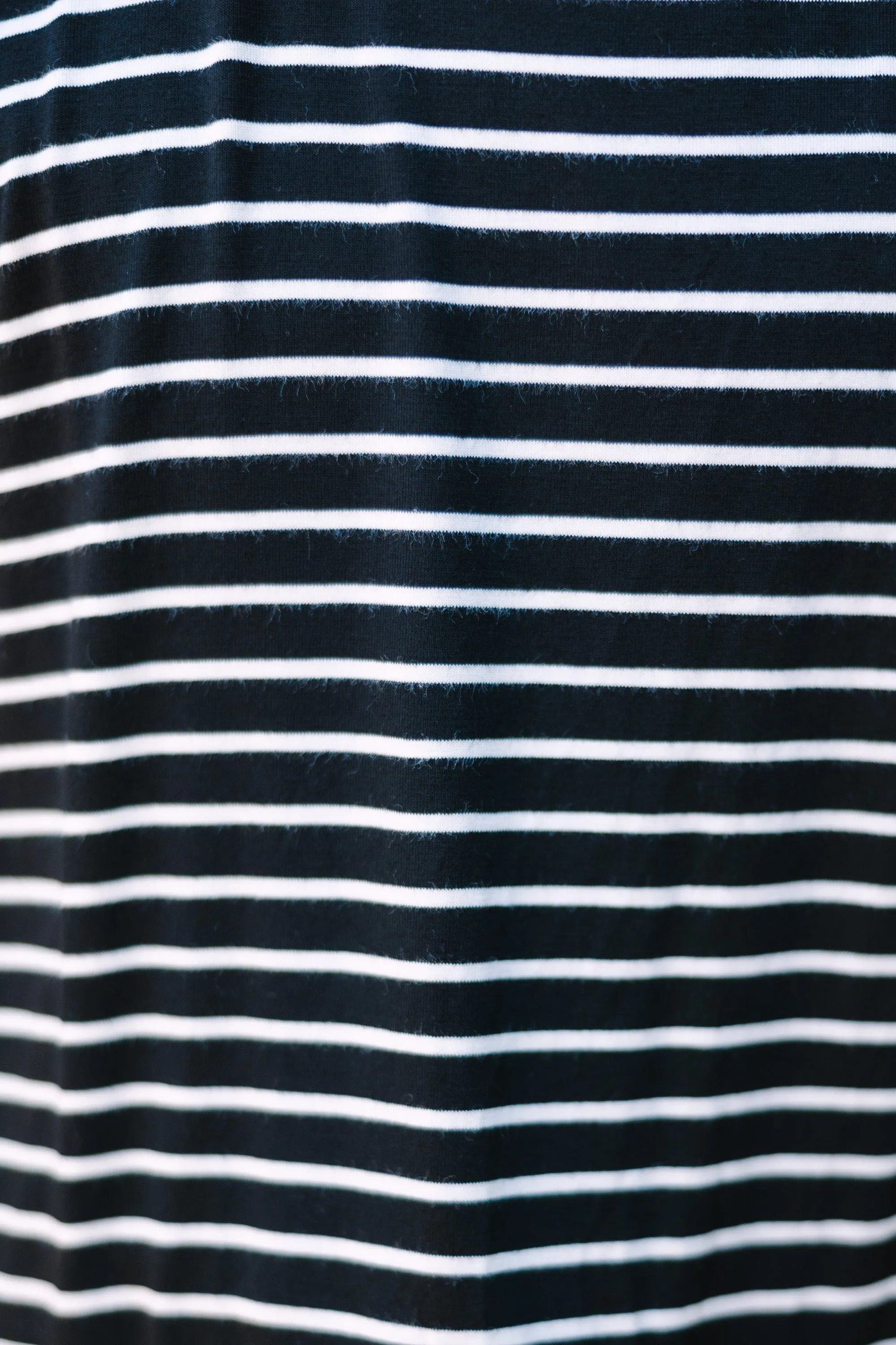 Girls: Let's Meet Later Black and White Striped Top