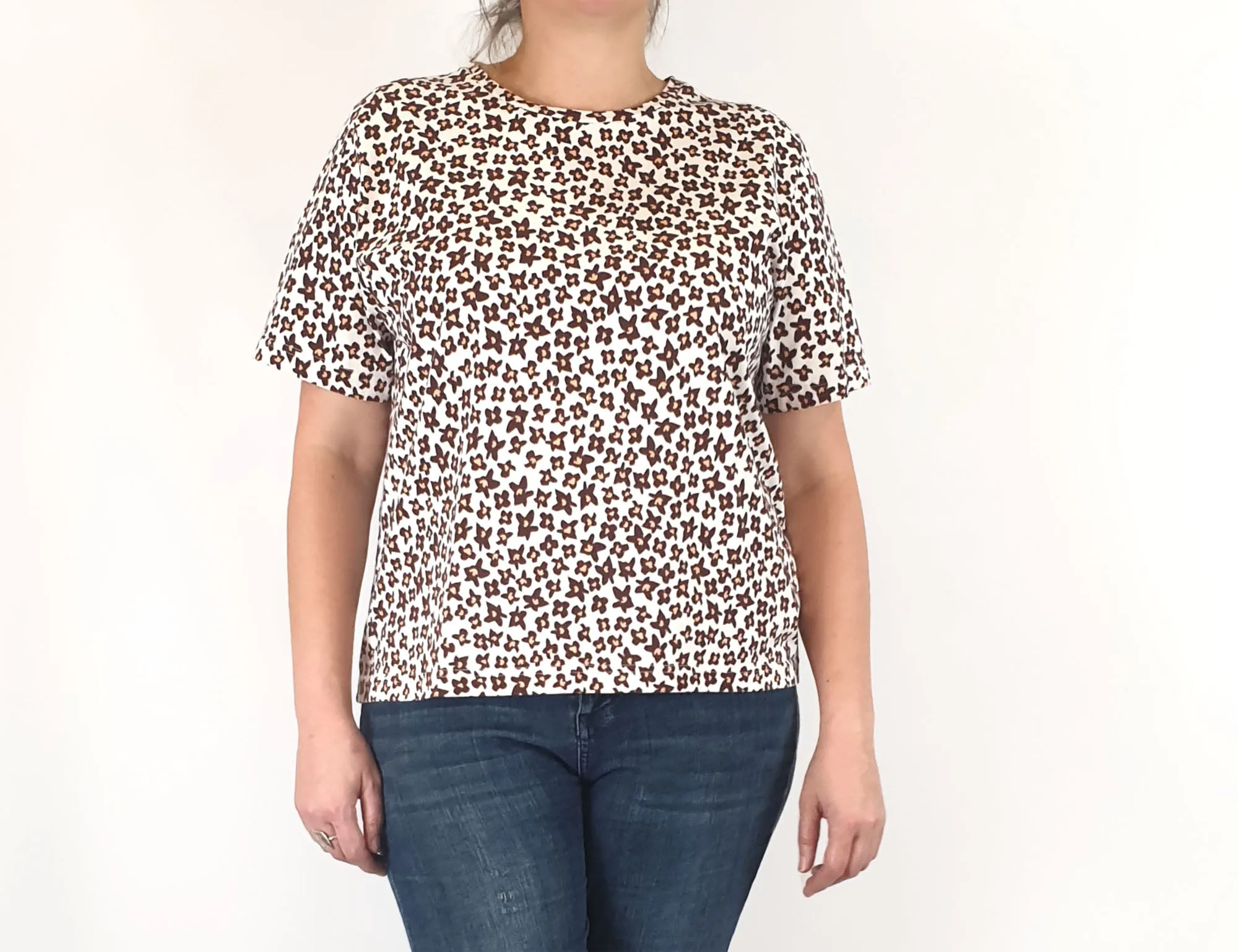 Gorman brown flower print top size 16
