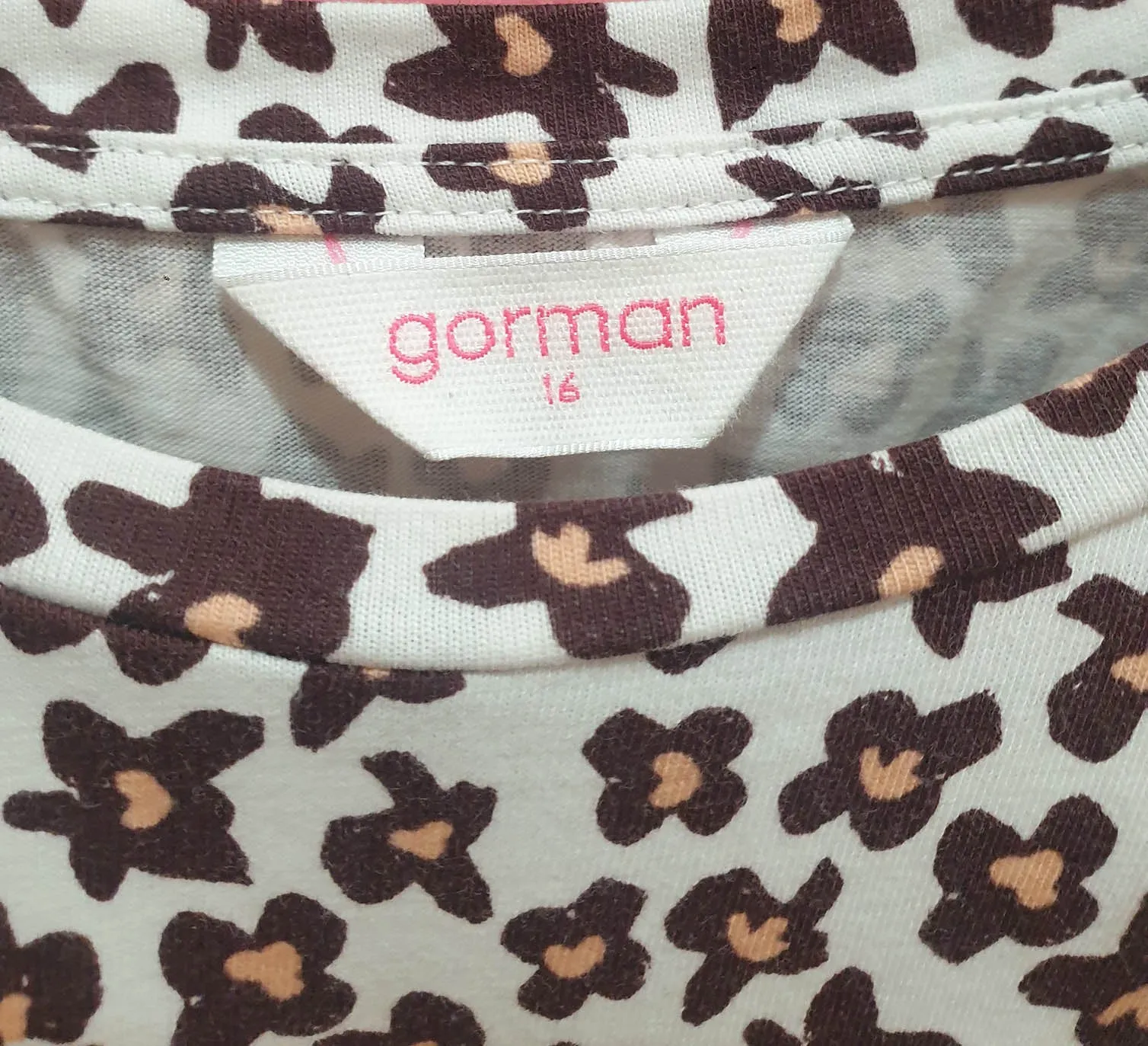 Gorman brown flower print top size 16