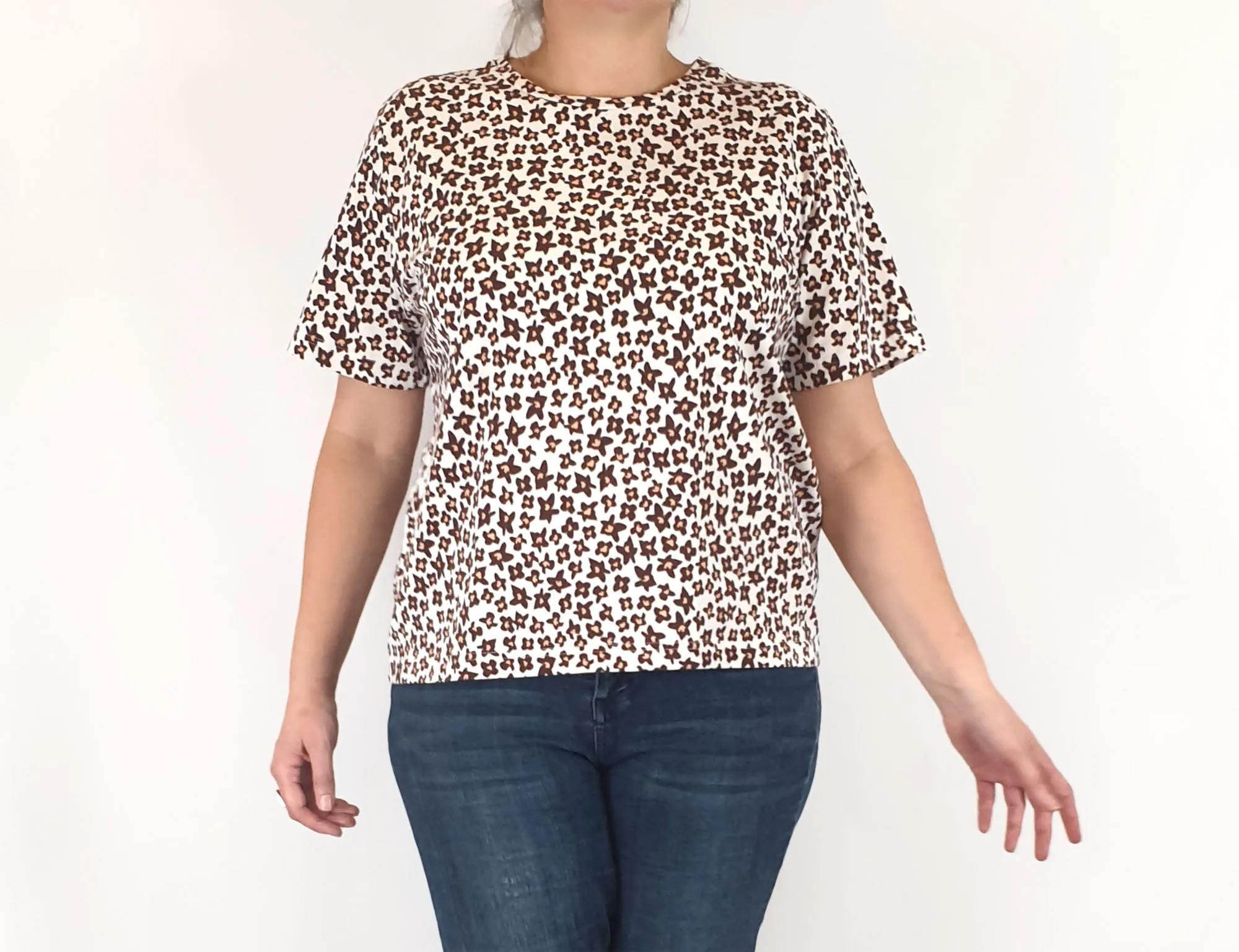 Gorman brown flower print top size 16