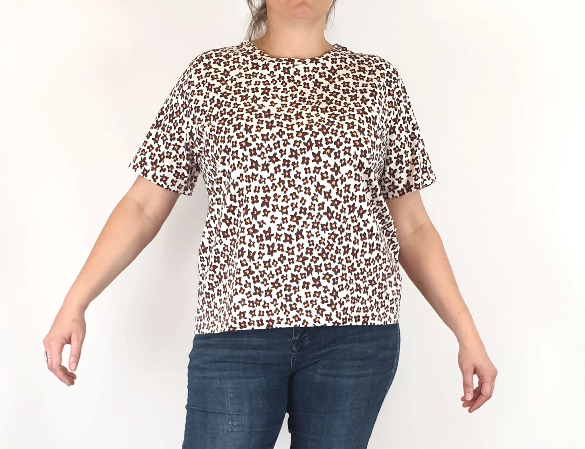 Gorman brown flower print top size 16