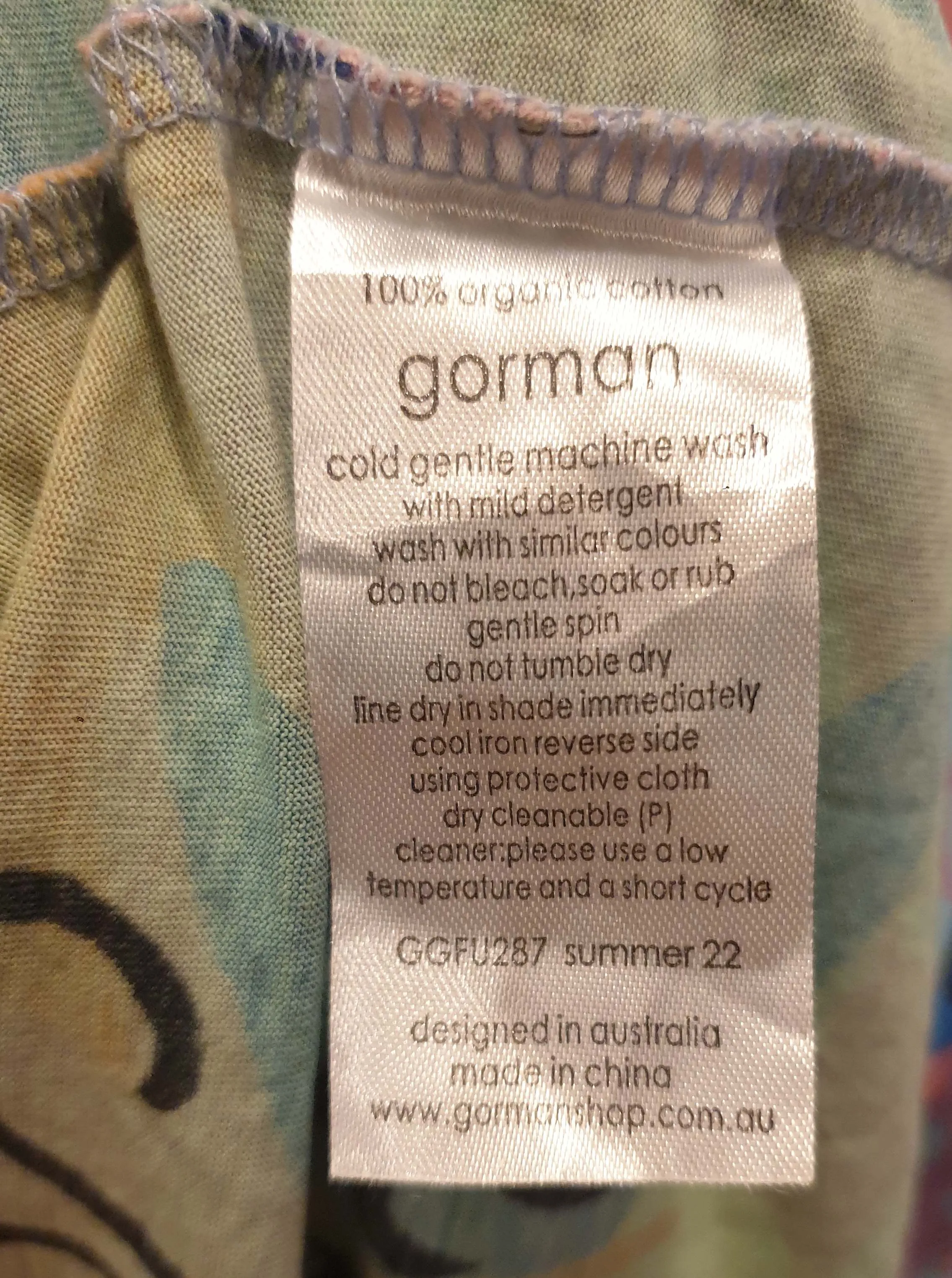 Gorman colourful print top size 18