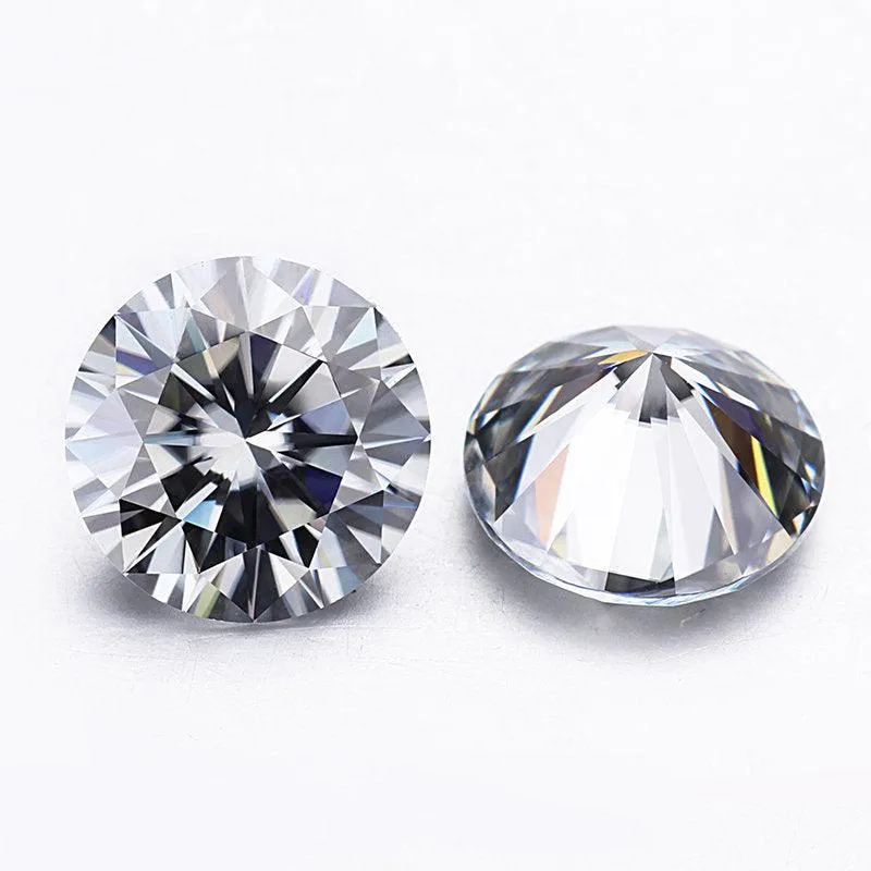 Gray Loose Moissanite Stone | Brilliant Excellent Round Cut VVS1 with Certificate