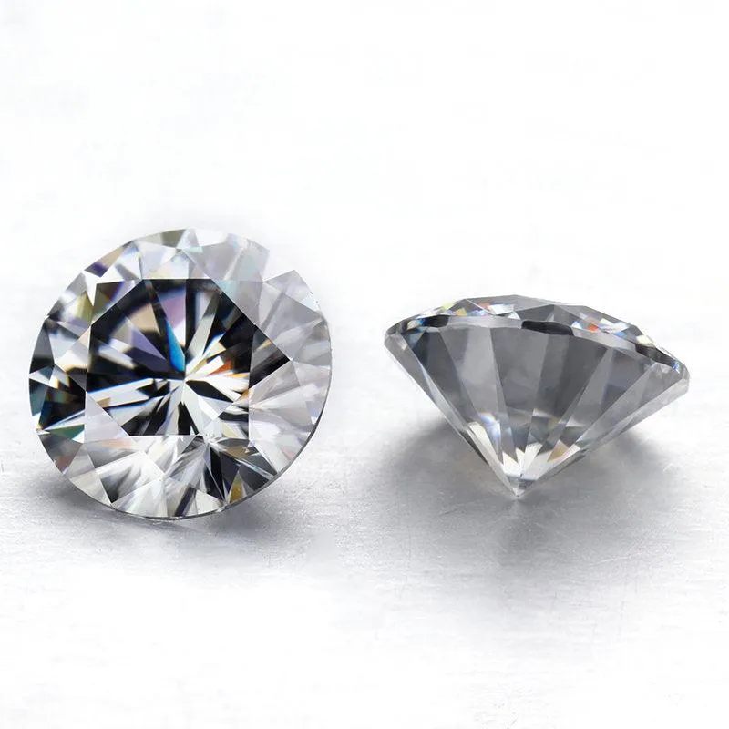 Gray Loose Moissanite Stone | Brilliant Excellent Round Cut VVS1 with Certificate