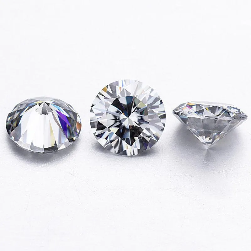 Gray Loose Moissanite Stone | Brilliant Excellent Round Cut VVS1 with Certificate
