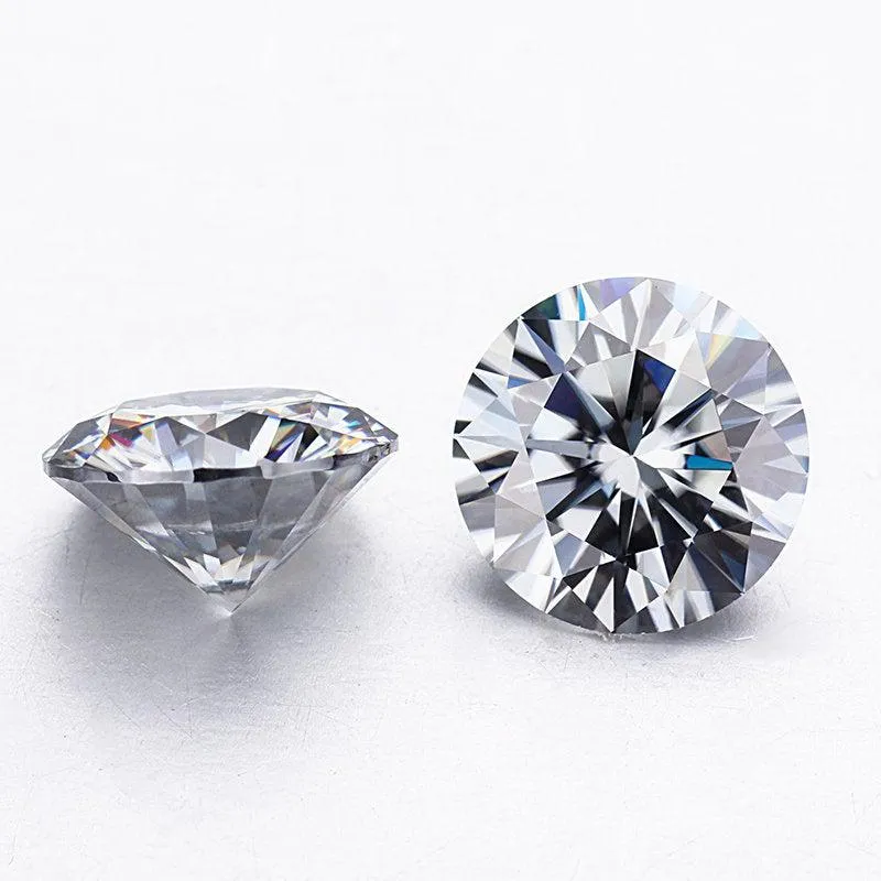 Gray Loose Moissanite Stone | Brilliant Excellent Round Cut VVS1 with Certificate