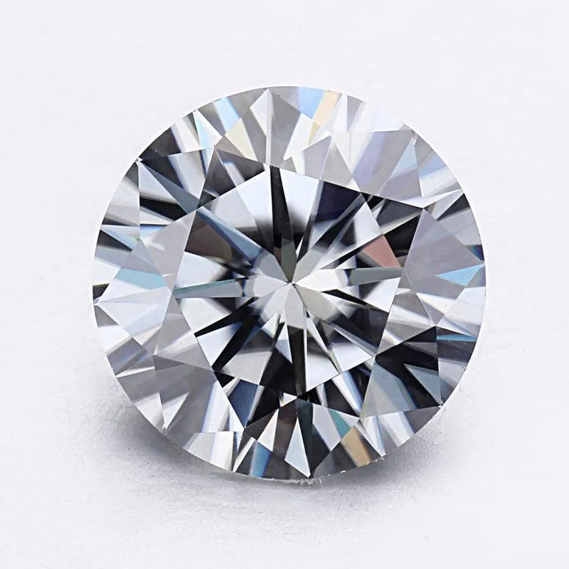 Gray Loose Moissanite Stone | Brilliant Excellent Round Cut VVS1 with Certificate