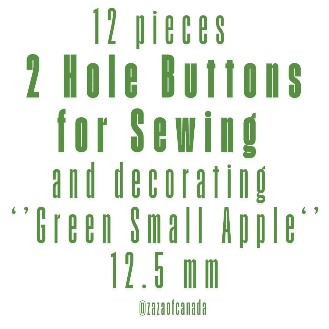Green Apple-Shaped Novelty Buttons