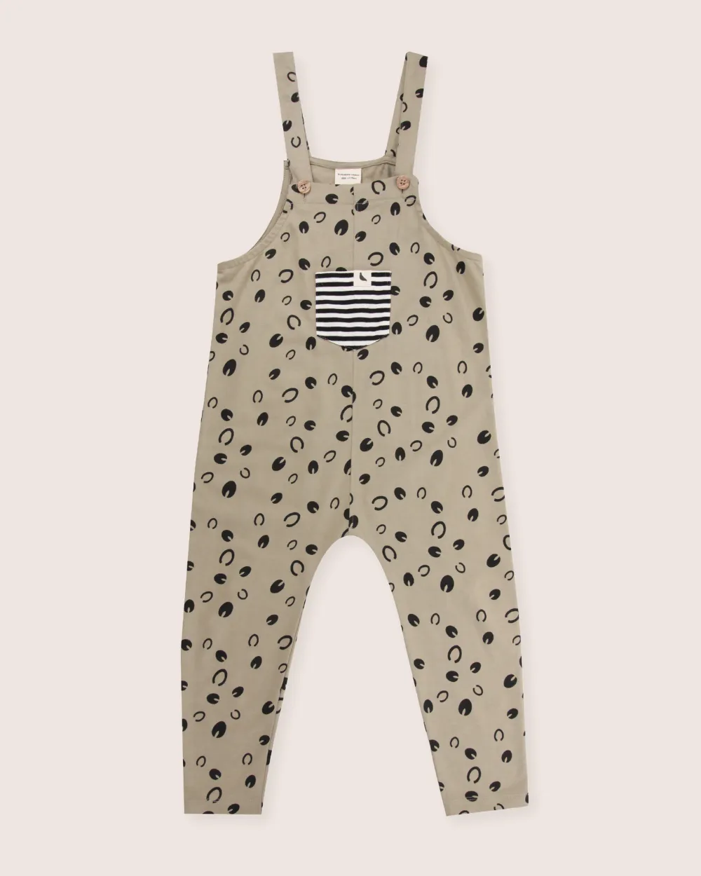 Grey Equestrian Print Dungarees