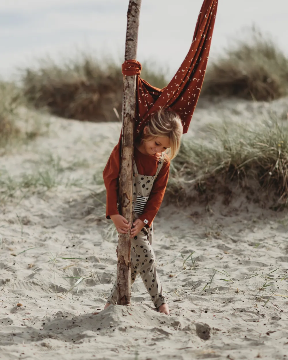 Grey Equestrian Print Dungarees