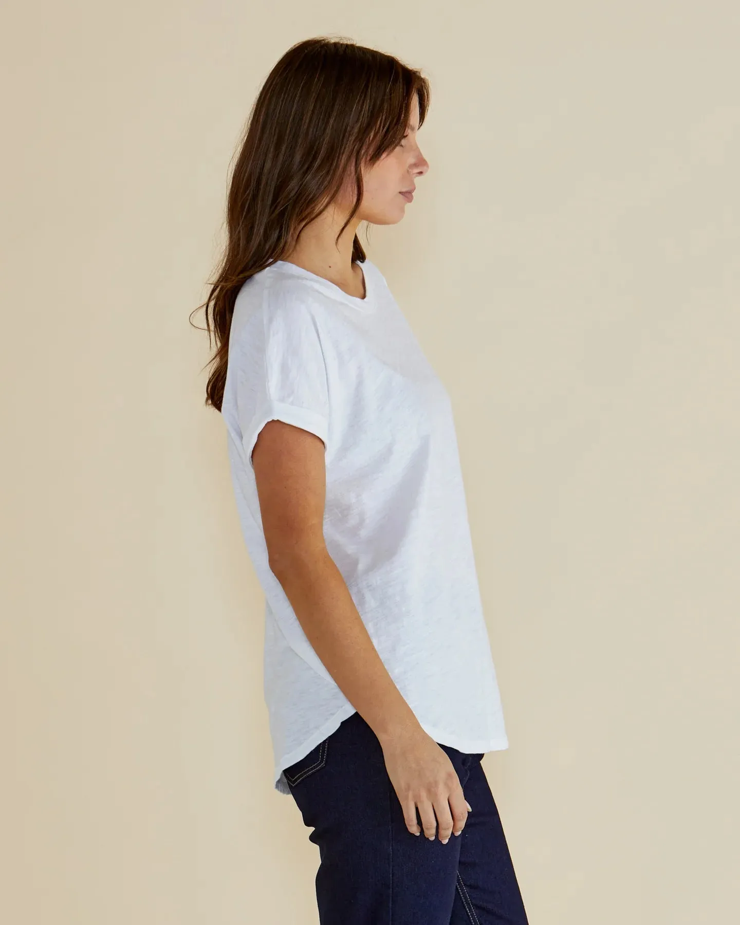 HAILEY SHORT SLEEVE TEE - White