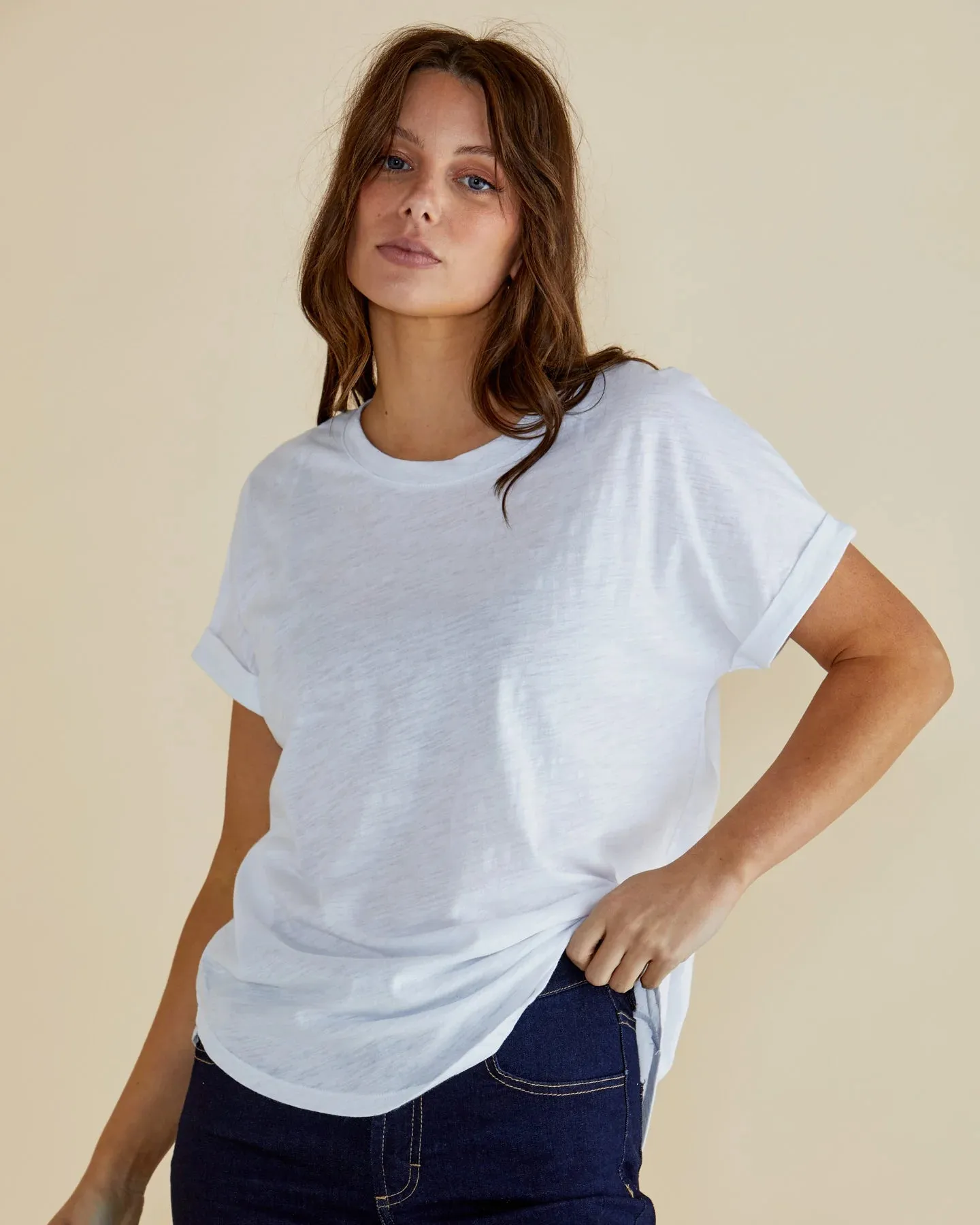 HAILEY SHORT SLEEVE TEE - White
