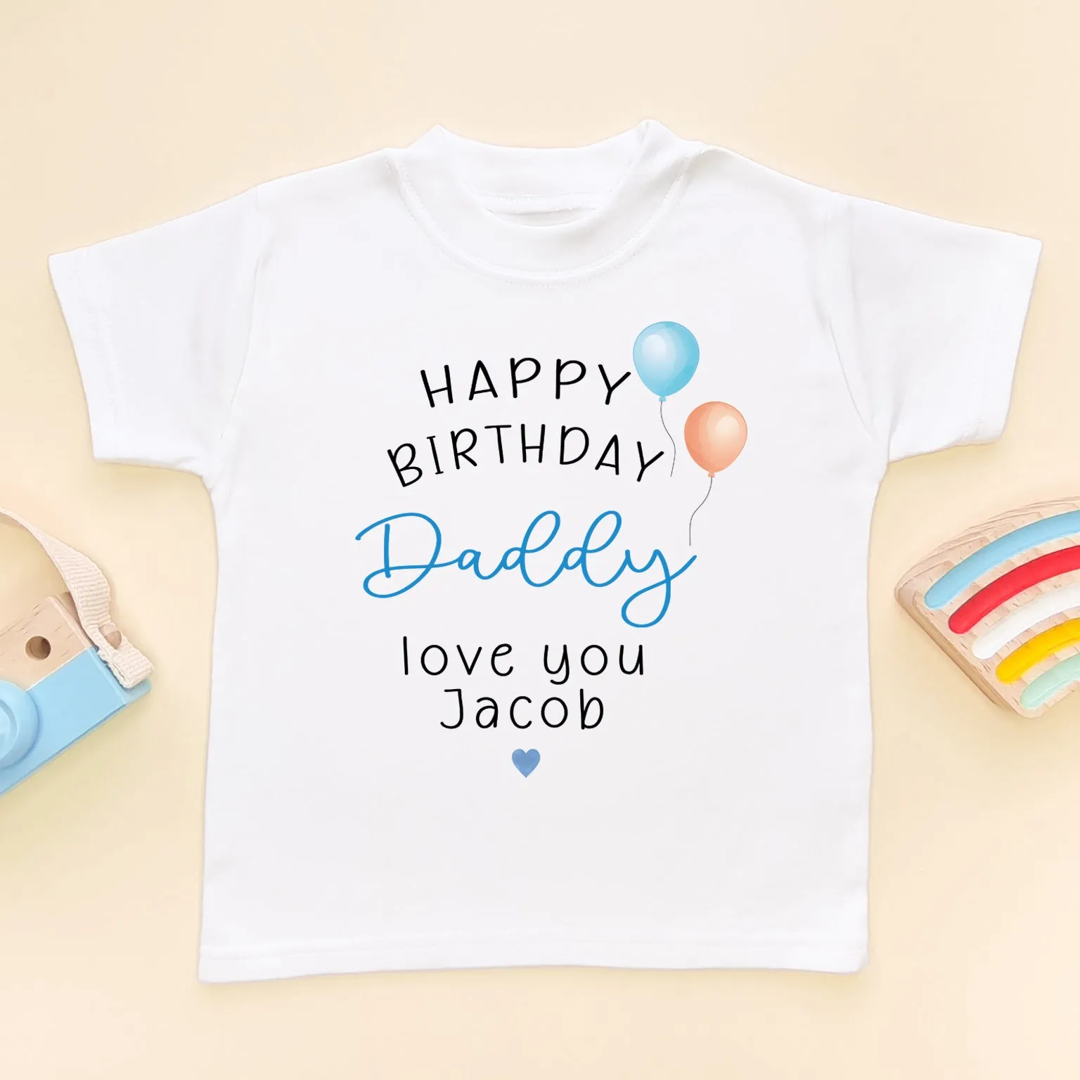 Happy Birthday Daddy Personalised Toddler & Kids T Shirt
