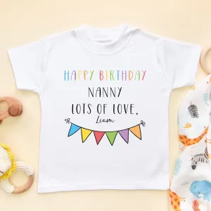 Happy Birthday Nanny Personalised Toddler & Kids T Shirt