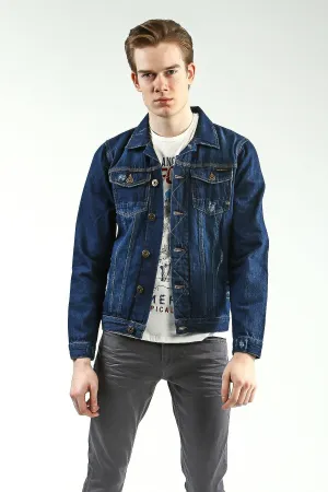 HB Mens Denim Jacket Stretchable Fine Lycra