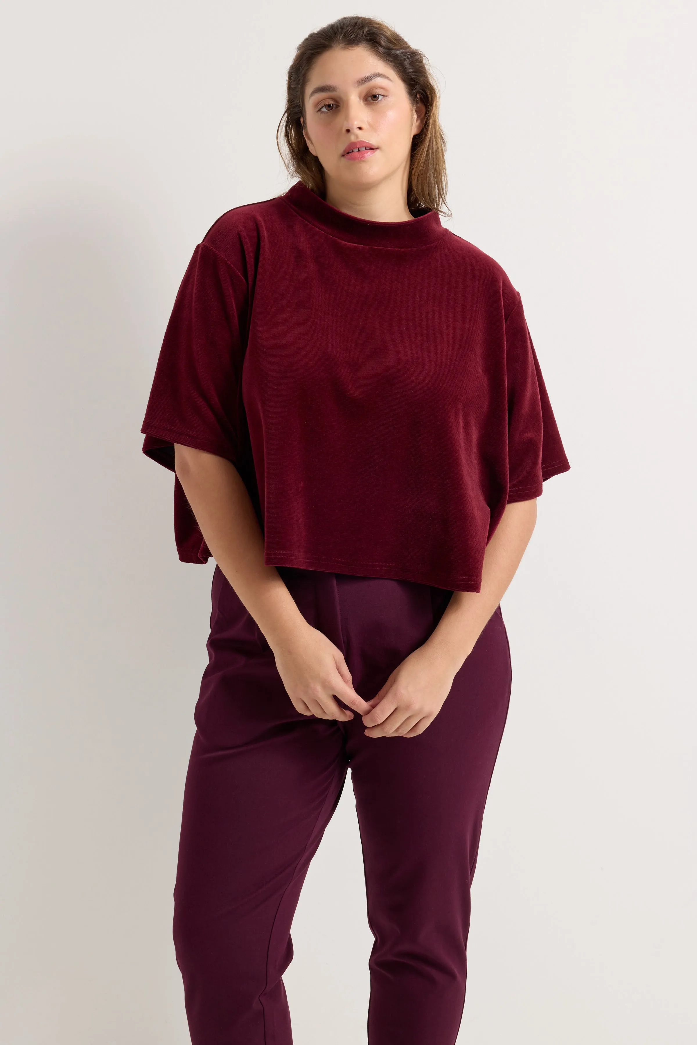 Heidi Tee - Garnet Velour