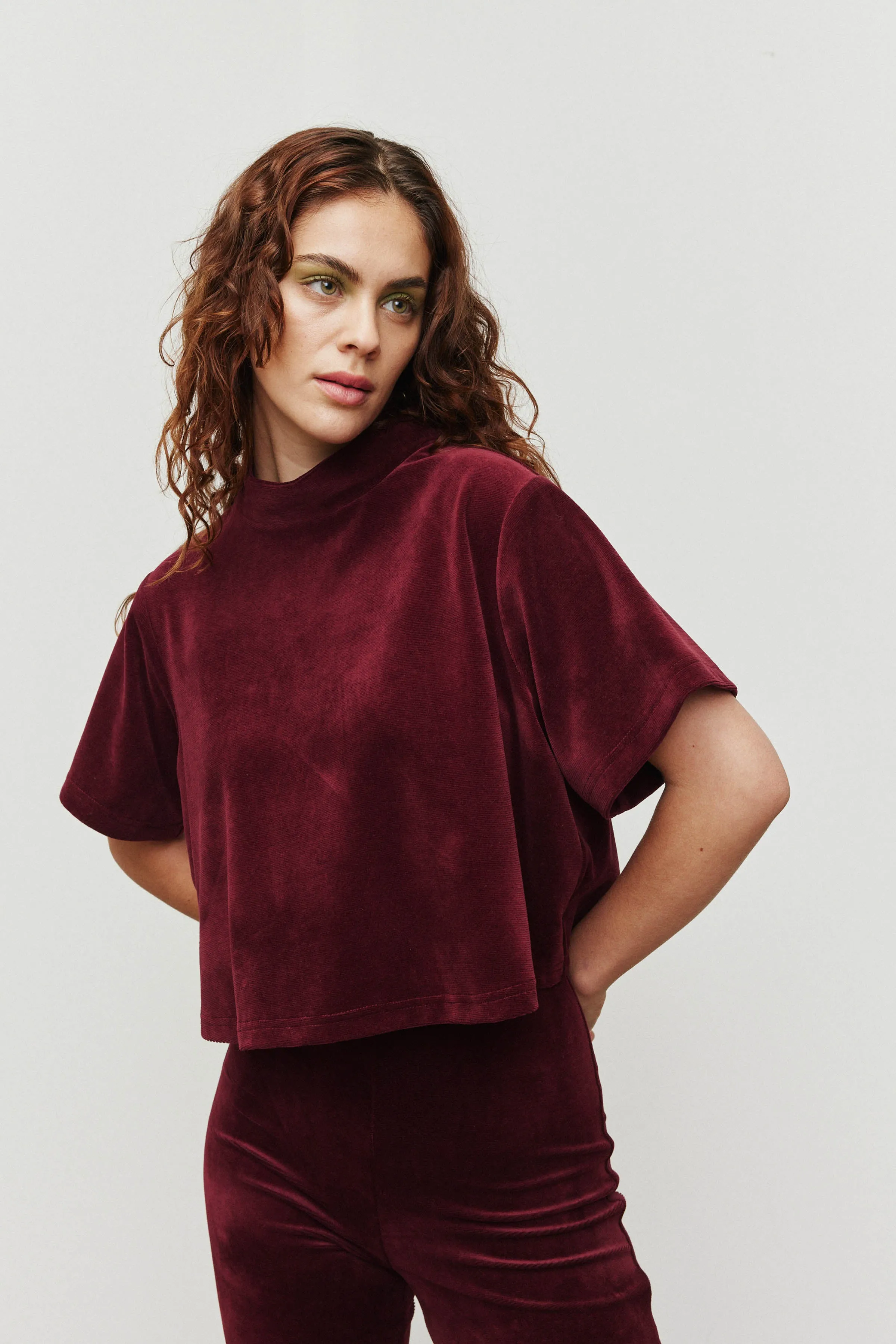 Heidi Tee - Garnet Velour