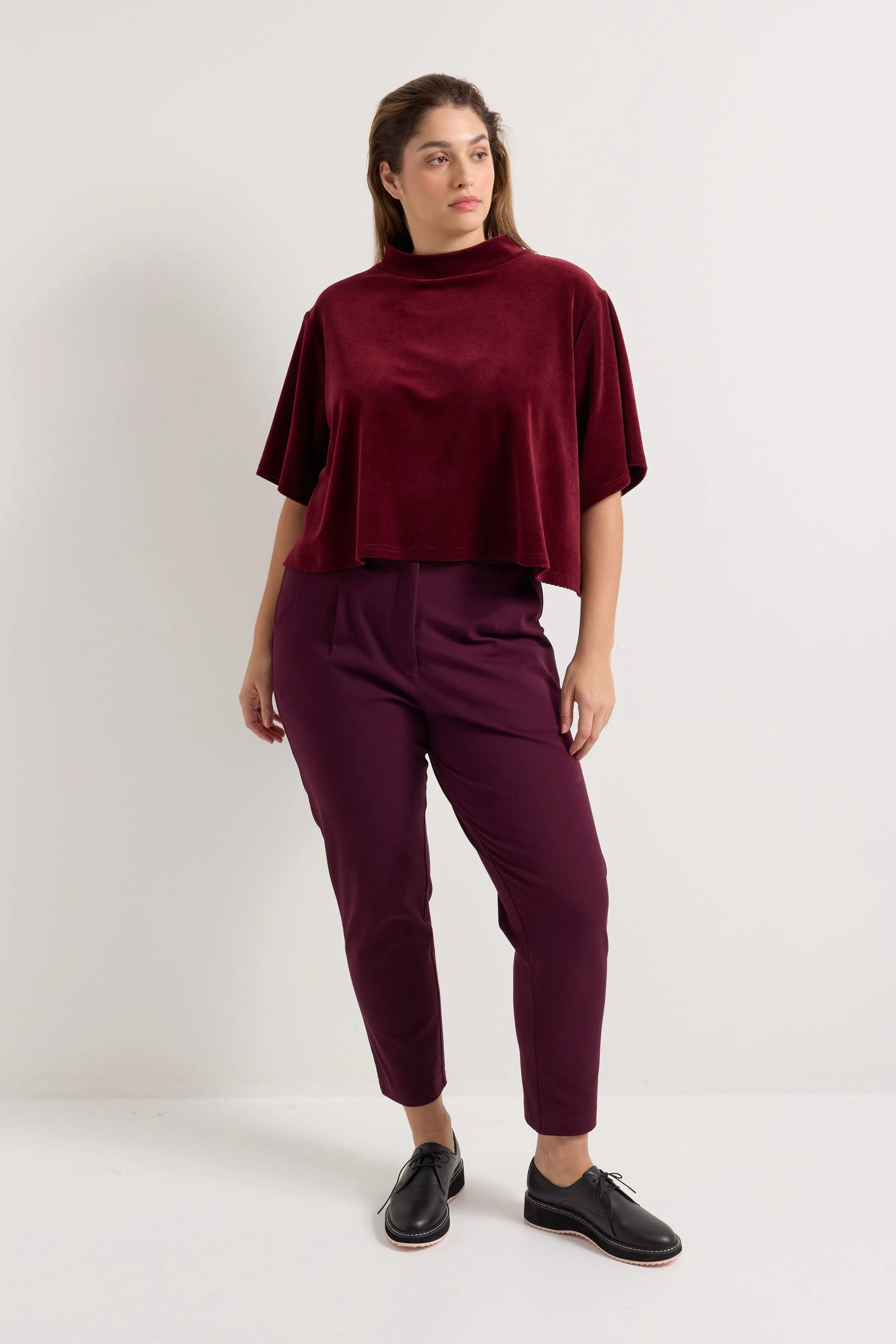 Heidi Tee - Garnet Velour