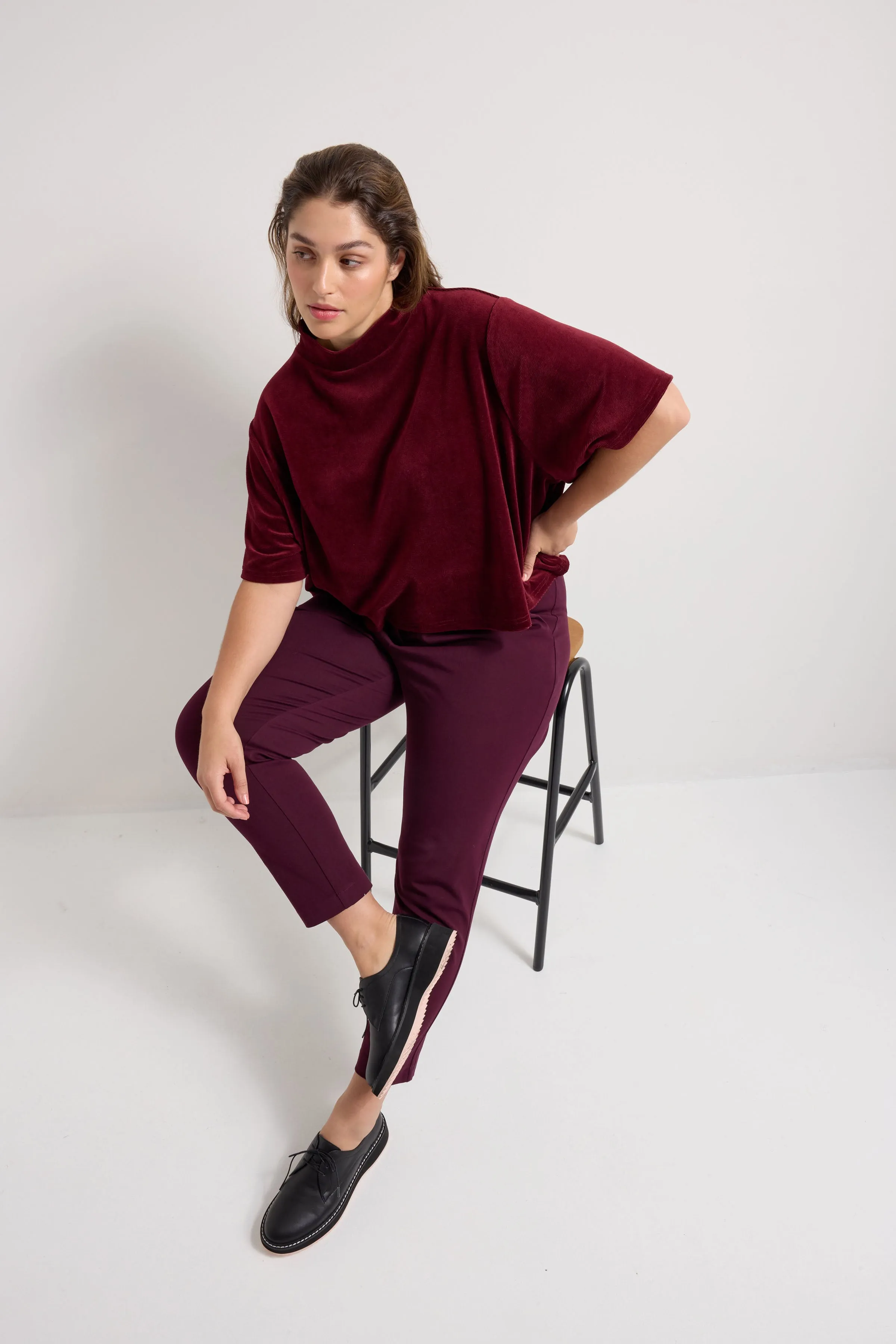 Heidi Tee - Garnet Velour