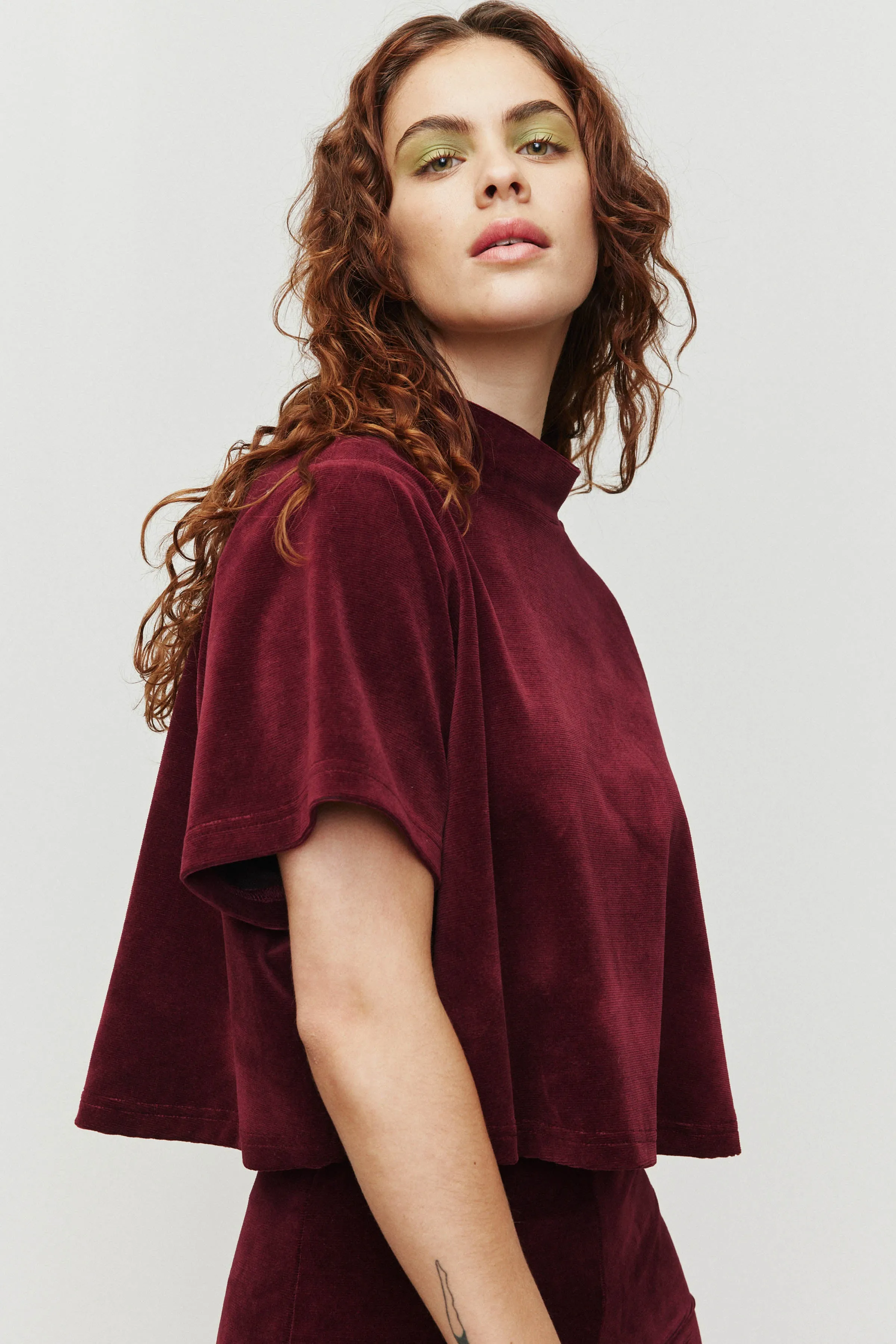 Heidi Tee - Garnet Velour