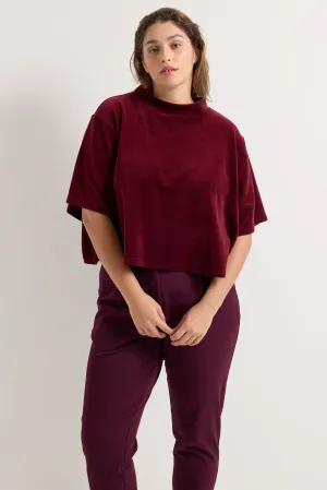 Heidi Tee - Garnet Velour