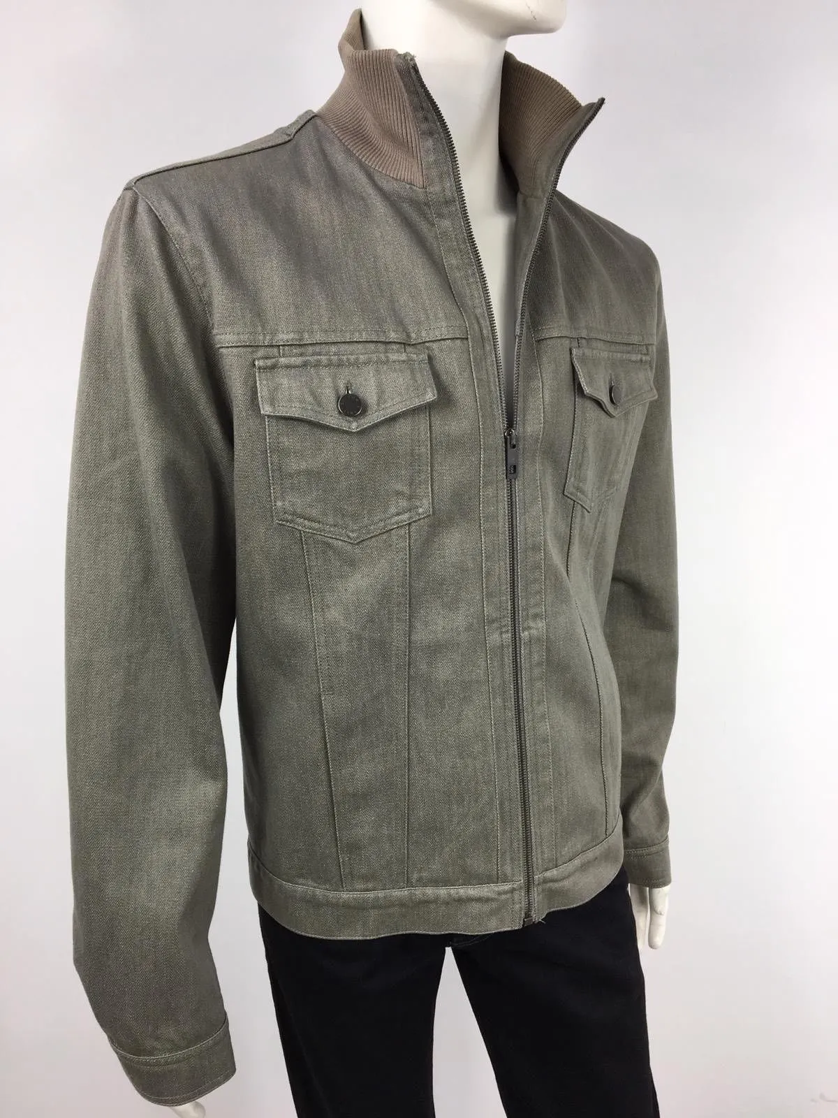 High Collar Jean Jacket