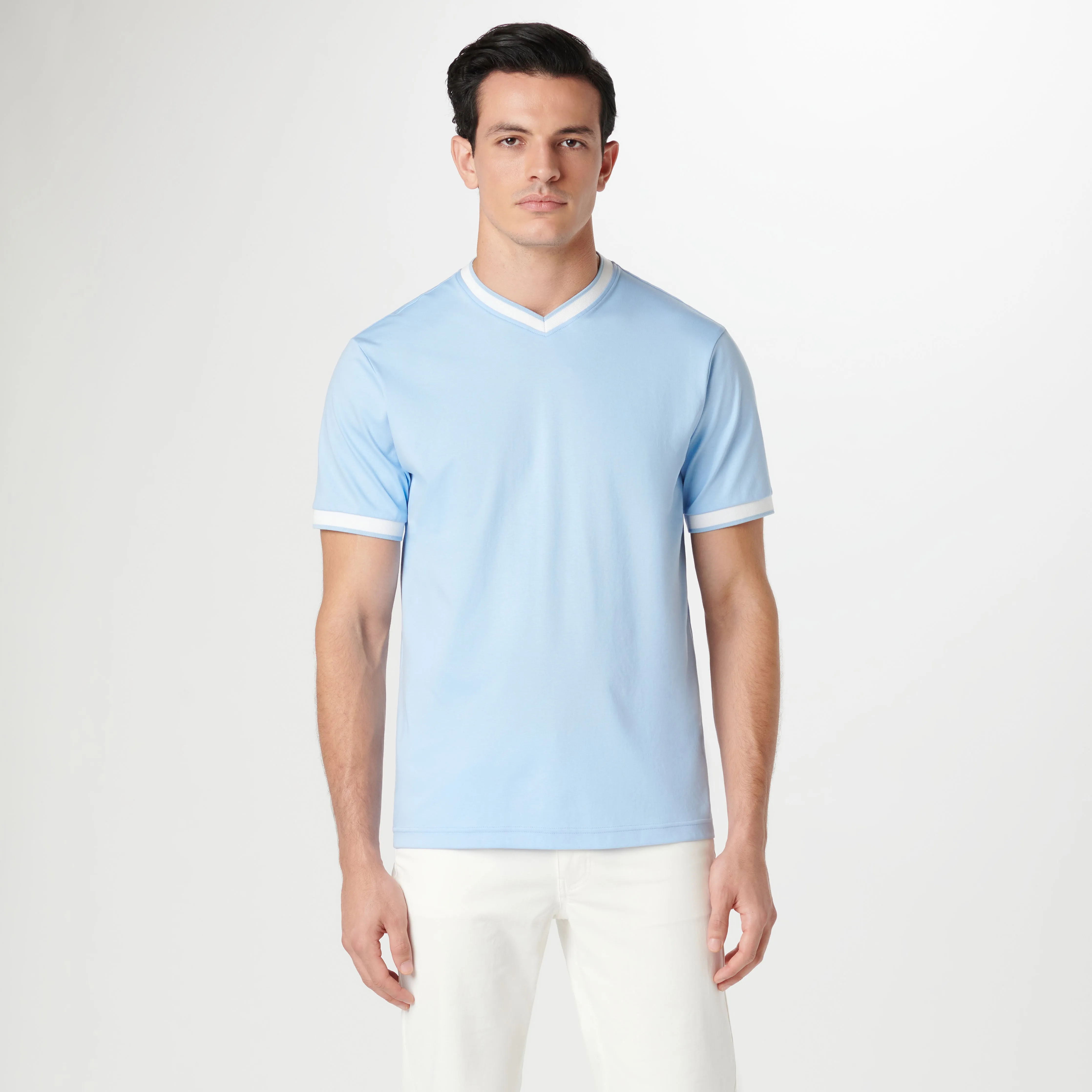 High V-Neck Pima T-Shirt