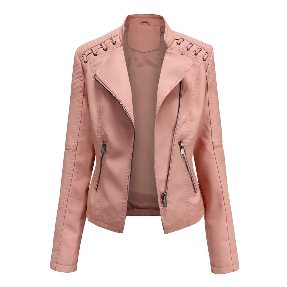 Holly | Elegant Leather Jacket for Women