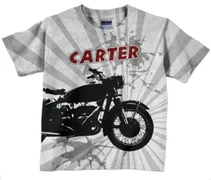 HPSP Shirt, Custom Birthday Shirt, Boys Motorcycle Shirt, Personalized 3D T-Shirt, Childrens Clothing.
