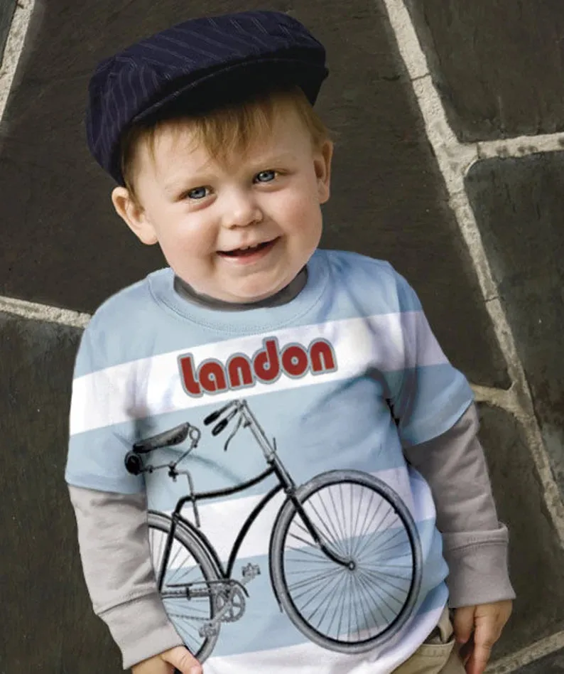 HPSP Shirt, Custom Birthday Shirt, Boys Motorcycle Shirt, Personalized 3D T-Shirt, Childrens Clothing.