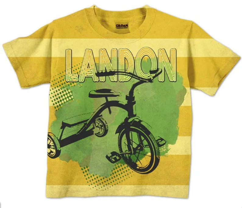 HPSP Shirt, Custom Birthday Shirt, Boys Motorcycle Shirt, Personalized 3D T-Shirt, Childrens Clothing.