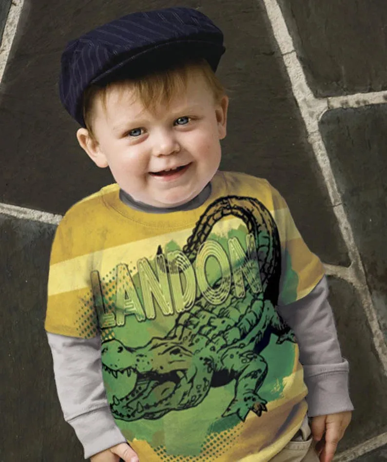 HPSP Shirt, Custom Birthday Shirt, Boys Motorcycle Shirt, Personalized 3D T-Shirt, Childrens Clothing.