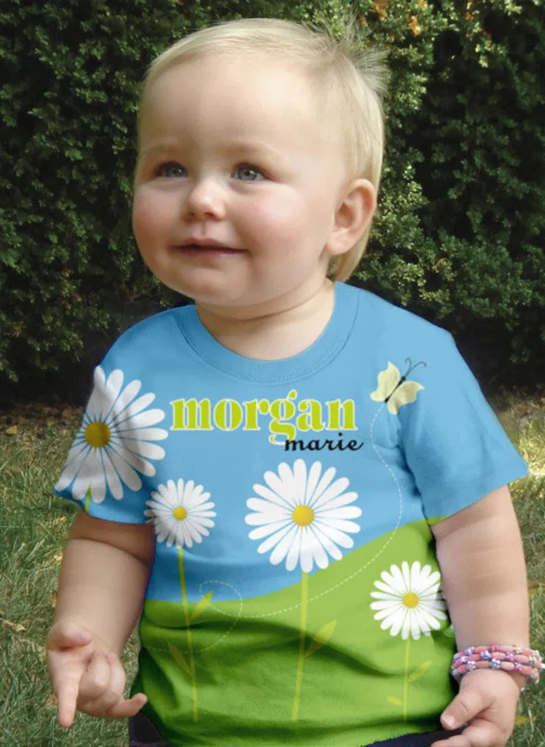 HPSP Shirt, Custom Birthday Shirt, Flower birthday Shirt, Personalized Flower T-Shirts, Kids Birthday Shirts,  Family Flower Shirts, Flower 3D Shirt.