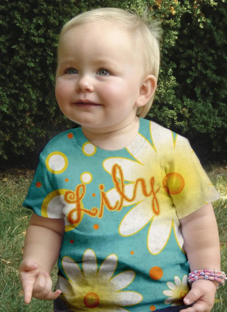 HPSP Shirt, Custom Birthday Shirt, Flower birthday Shirt, Personalized Flower T-Shirts, Kids Birthday Shirts,  Family Flower Shirts, Flower 3D Shirt.