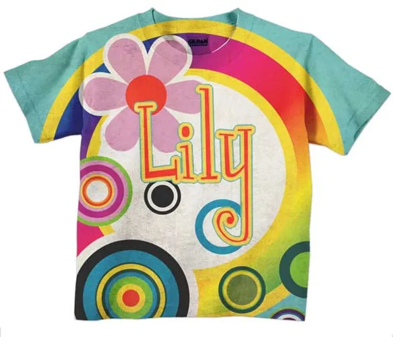 HPSP Shirt, Custom Birthday Shirt, Flower birthday Shirt, Personalized Flower T-Shirts, Kids Birthday Shirts,  Family Flower Shirts, Flower 3D Shirt.