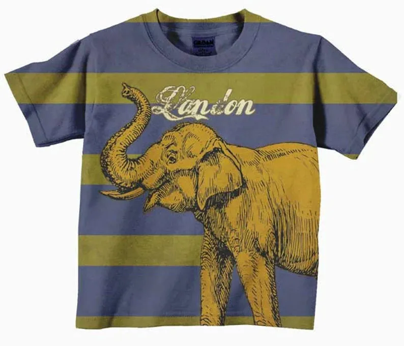 HPSP Shirt, Custom Birthday Shirt, Personalized Animal Shirt, Personalized Circus Elephant, Lion, Shark Alligator Elephant Grasshopper Shirt, Boys Bug Birthday T-Shirt, Top