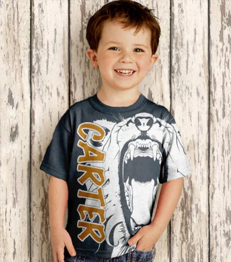 HPSP Shirt, Custom Birthday Shirt, Personalized Animal Shirt, Personalized Circus Elephant, Lion, Shark Alligator Elephant Grasshopper Shirt, Boys Bug Birthday T-Shirt, Top