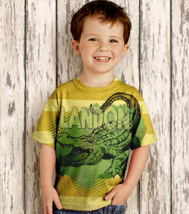 HPSP Shirt, Custom Birthday Shirt, Personalized Animal Shirt, Personalized Circus Elephant, Lion, Shark Alligator Elephant Grasshopper Shirt, Boys Bug Birthday T-Shirt, Top